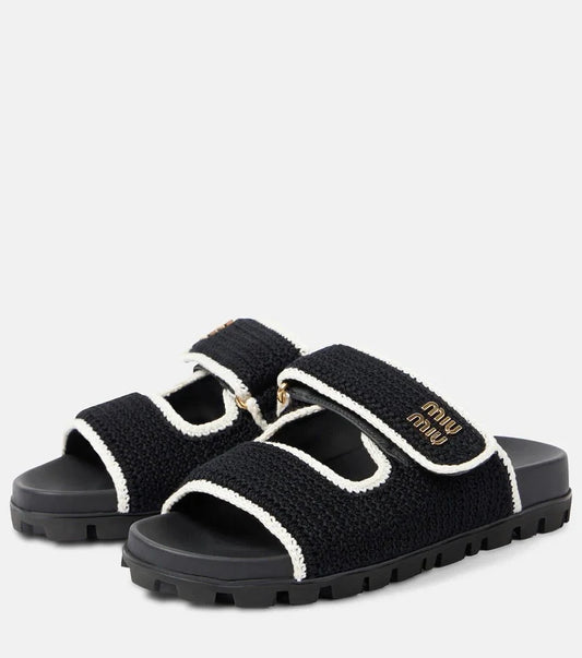 "MIMI" Sandalen Black/White