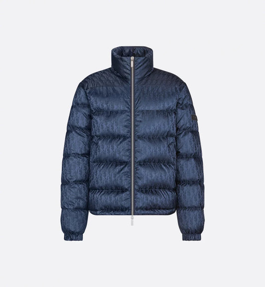 "D" Oblique Puffer Blau