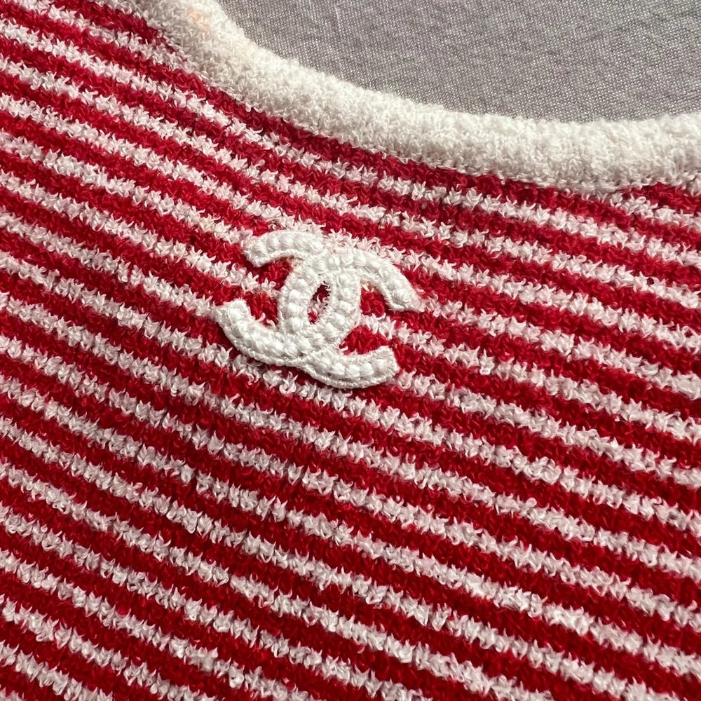 "CC" Stripe Top