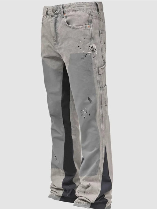 "Grey Patch" Flared Denim